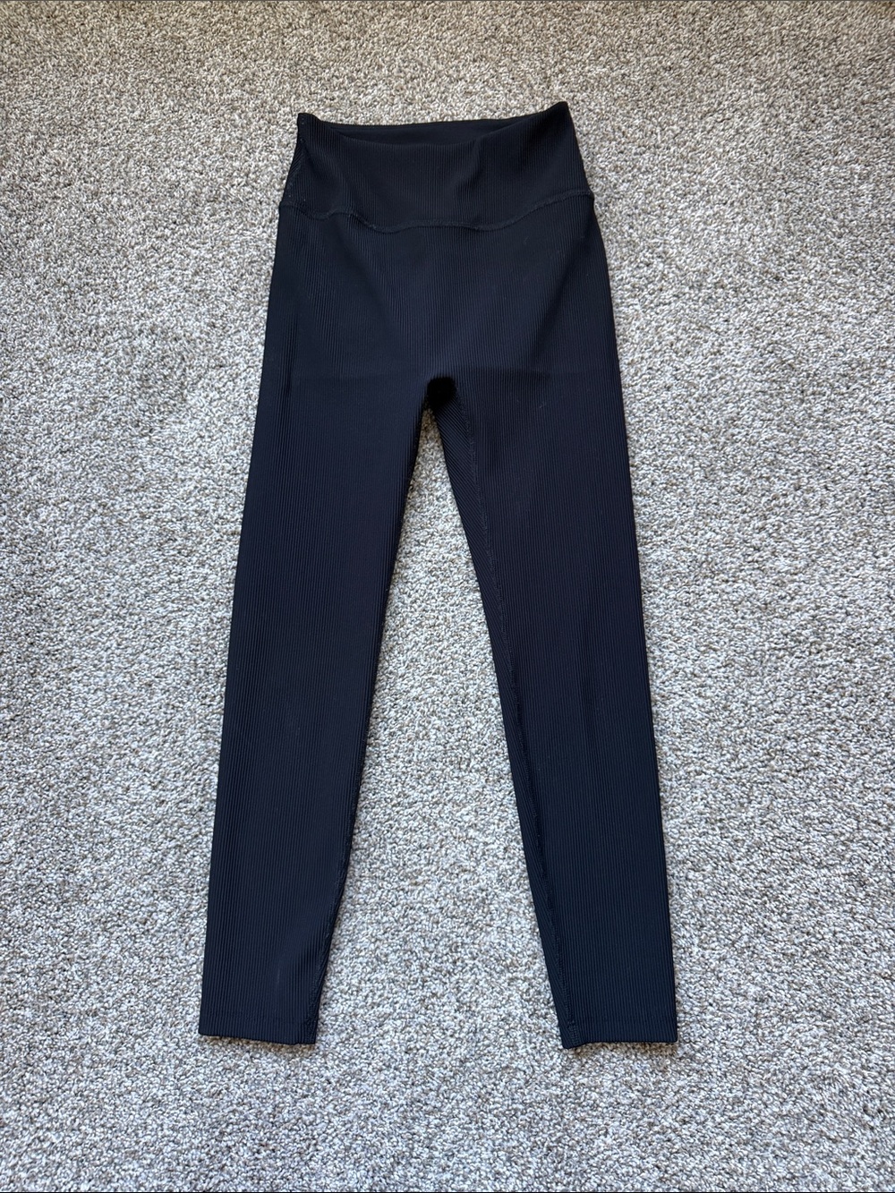 Beyond Yoga Black Ribbed High-Waist Active Leggings